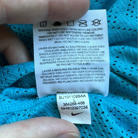 Nike dri-fit size large blue mesh racerback tank top - Picture 6 of 8